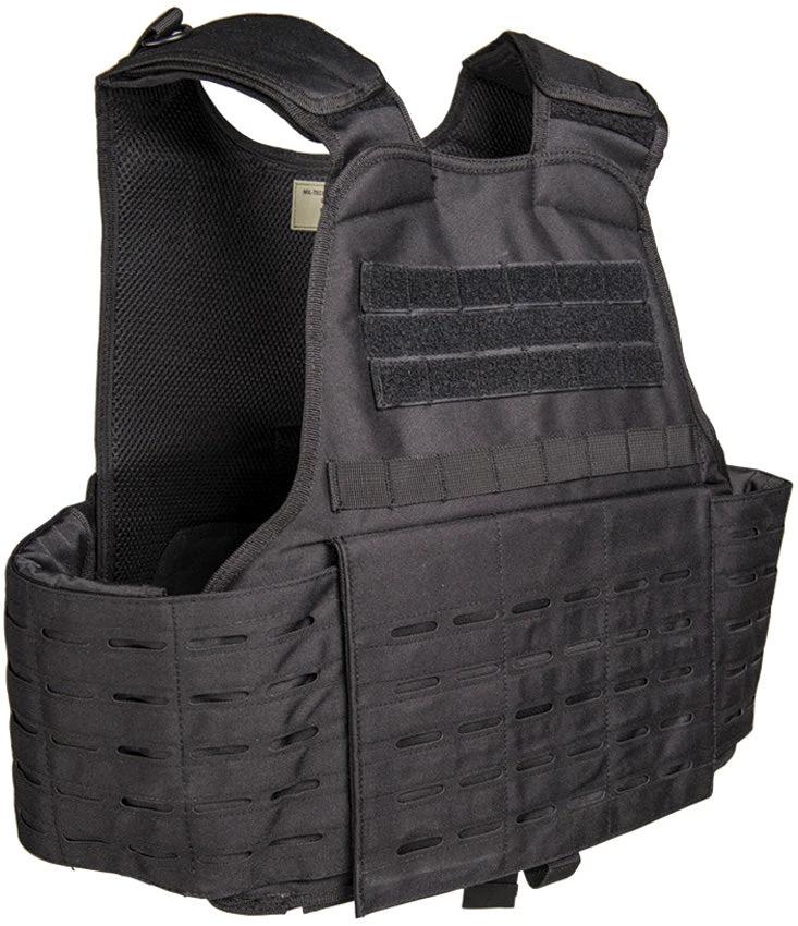 Mil-Tec Black Plate Carrier Vest 13465102 by Mil-Tec