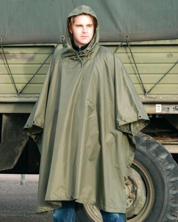 Mil-Tec OD Ripstop Poncho 10630001 by Mil-Tec