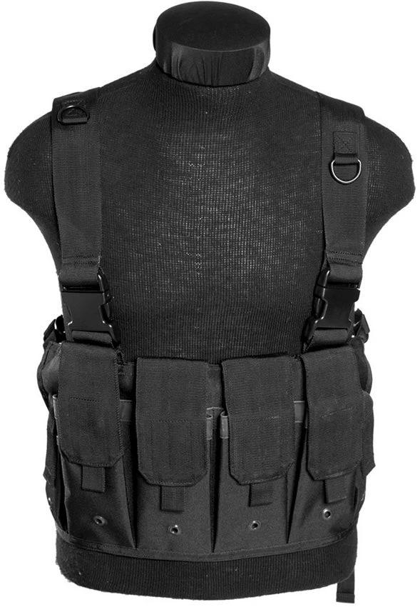Mil-Tec Black Mag Carrier Chest Rig 13532002 by Mil-Tec
