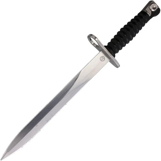Swiss Bayonet Co 1957 Swiss Bayonet - Double Edge Satin Dagger Blade And Black ABS Handle by Miscellaneous