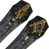 Miscellaneous Masonic Linerlock Moving Logo KN-1976 - Moving Symbol On Black Stonewash Stainless Blade by Miscellaneous