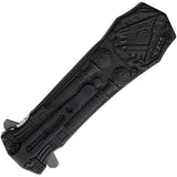 Miscellaneous Masonic Linerlock Moving Logo KN-1976 - Moving Symbol On Black Stonewash Stainless Blade by Miscellaneous