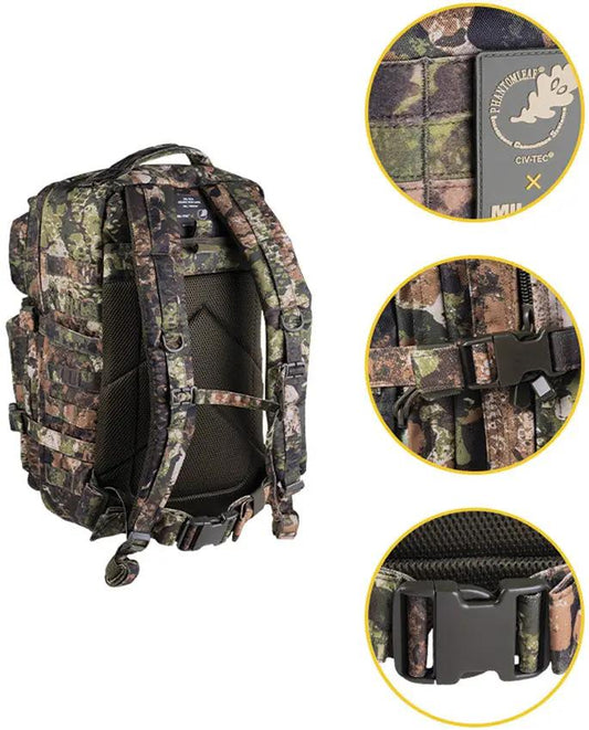 Mil-Tec Assault Backpack Large - 36L Tactical Combat Pack With Multiple Pockets And Hydration Compatibility by Mil-Tec