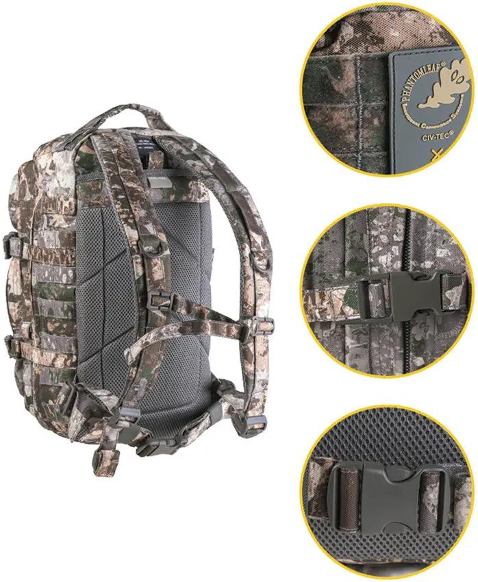 Mil-Tec Assault Backpack Small 14002065 - 20 Liter Compact Tactical Pack with Front and Side Pockets by Mil-Tec