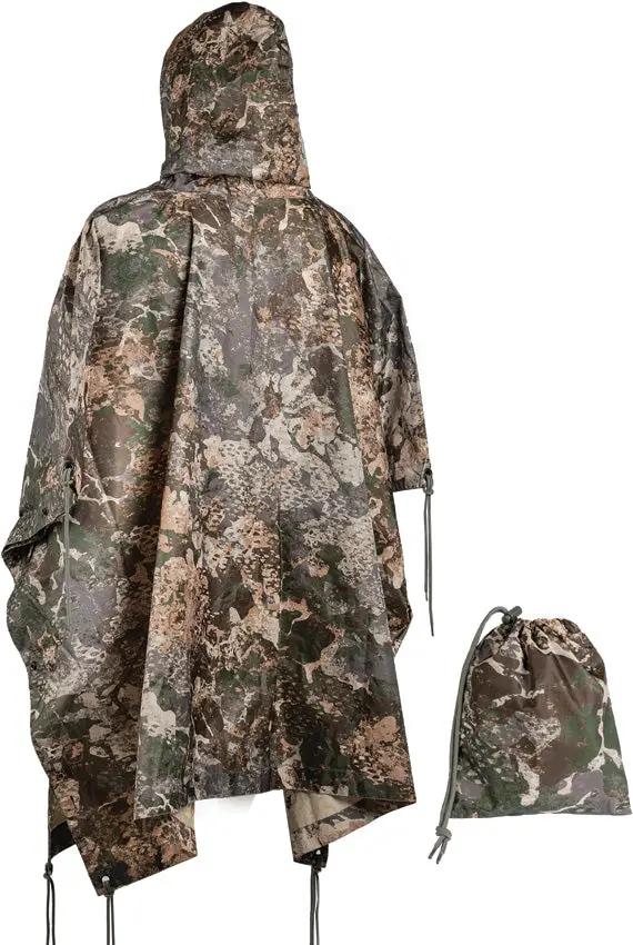 Mil-Tec Z2 Ripstop Wet Weather Poncho - Waterproof Rain Gear That Doubles As A Tarp by Mil-Tec