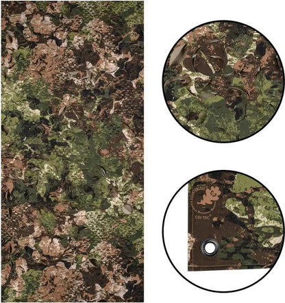 Mil-Tec Laser Cut Net - Durable 60x118 Camouflage Taslan Nylon Netting With Metal Eyelets For Easy Fastening by Mil-Tec