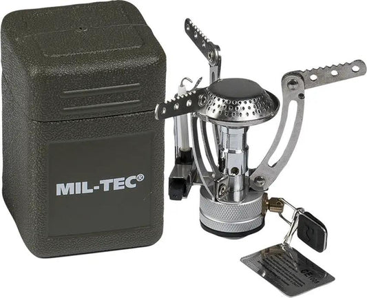 Mil-Tec Spider Butane Burner M4584 - Foldable Top Stainless Burner Aluminum Valve For Portable Cooking by Mil-Tec