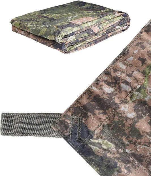 Mil-Tec WASP Z3A Camouflage Tarp - 118x118 Inch, 19 Reinforced Attachment Points, Transport Bag Included by Mil-Tec