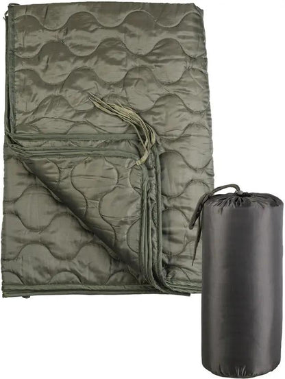 Mil-Tec OD Multifuction Poncho Liner - Versatile Insulating Liner For Poncho Quilt Pillow Or Emergency Sleeping Bag by Mil-Tec