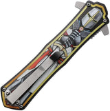 Knight Linerlock KN-1993 - Assisted Opening Knife With Satin Finish Spear Point Blade And Aluminum Handle by Miscellaneous