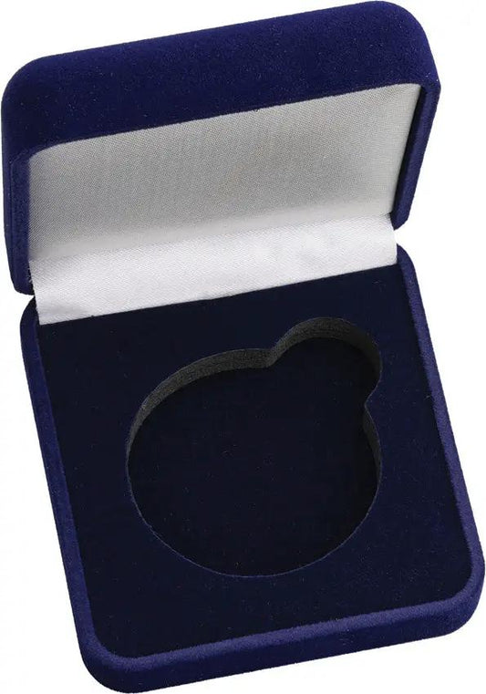 Velvet Vault Blue Velvet Coin Box M4626 - Elegant Keepsake Box With Plush Velvet Lining And Secure Lid by Miscellaneous