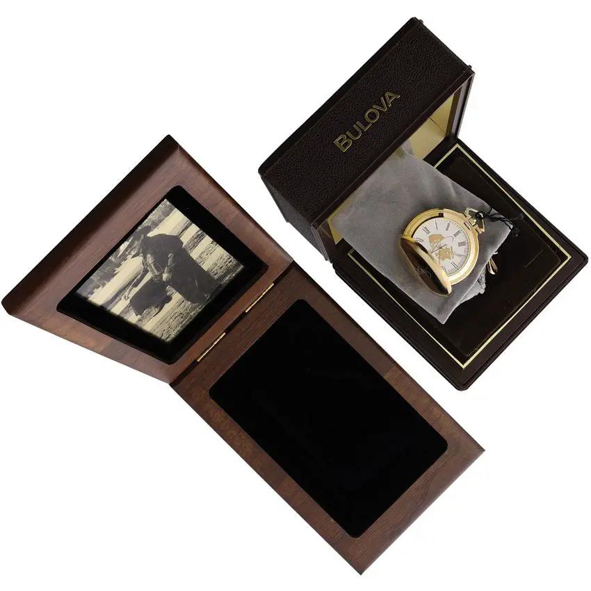 Accutron Richard Petty Watch - Quartz Movement Gold Tone Case With Chain And Wooden Gift Box by Miscellaneous