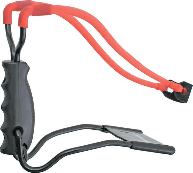 Marksman Tapered Band Slingshot 3055 - 30 Percent Greater Velocity With Folding Design And Built In Ammo Pouch by Marksman