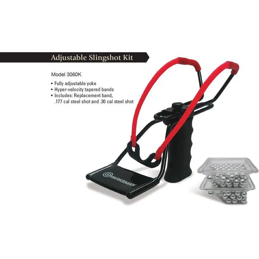 Marksman Adjustable Slingshot 3060K - Fully Adjustable Yoke With Hyper Velocity Band For Superior Power by Marksman