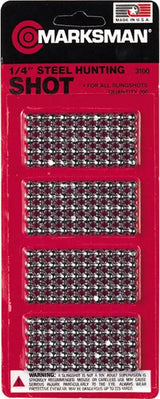 Marksman Hunting Shot 3100 - 1/4 Inch Steel Pellets, 250 Count For All Marksman Slingshots by Marksman