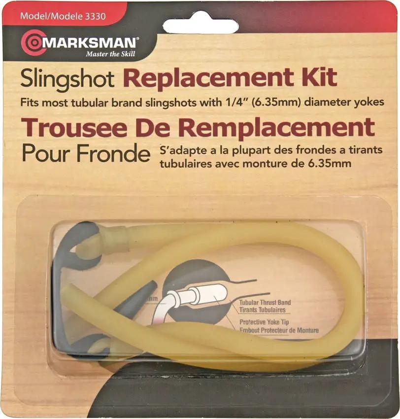 Marksman Slingshot Replacement Kit 3330 - Includes Tubular Band And Two Protective Yoke Tips For Tubular Band Slingshots by Marksman