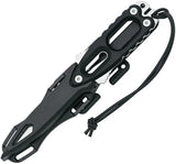Mac Coltellerie Gunster Dive Knife Black TPE Handle With Lanyard Hole 4.25 Inch Serrated Blade - Nitrogen Steel Blade by Mac Coltellerie
