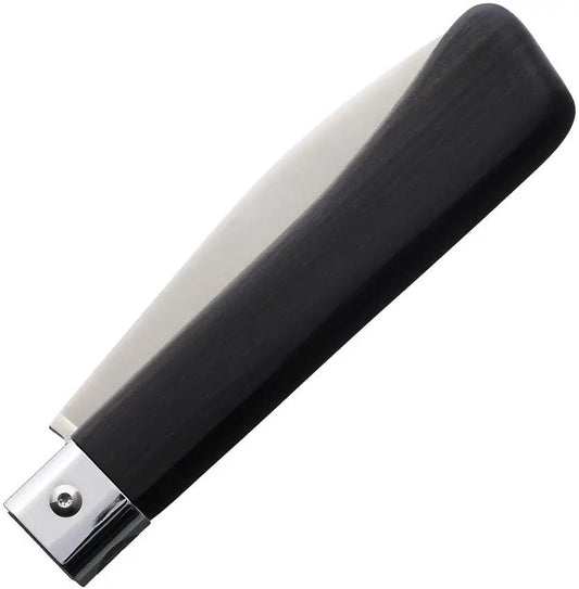Main Knives Workers Linerlock - Black Wood Handle Satin Stainless Drop Point Blade by MAIN Knives