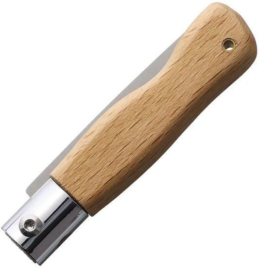 MAIN Knives Mini Pocket Folder Beech 6001 - Compact Beech Wood Handle EDC Knife With Keyring by MAIN Knives