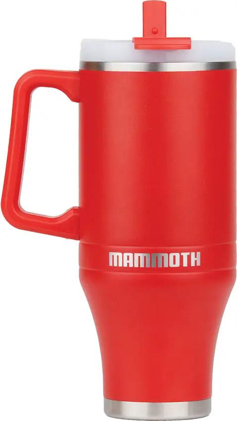 Mammoth Ascent Tumbler 40oz Red - Double Walled Vacuum Insulation Keeps Beverages Hot 12H Or Cold 36H by Mammoth