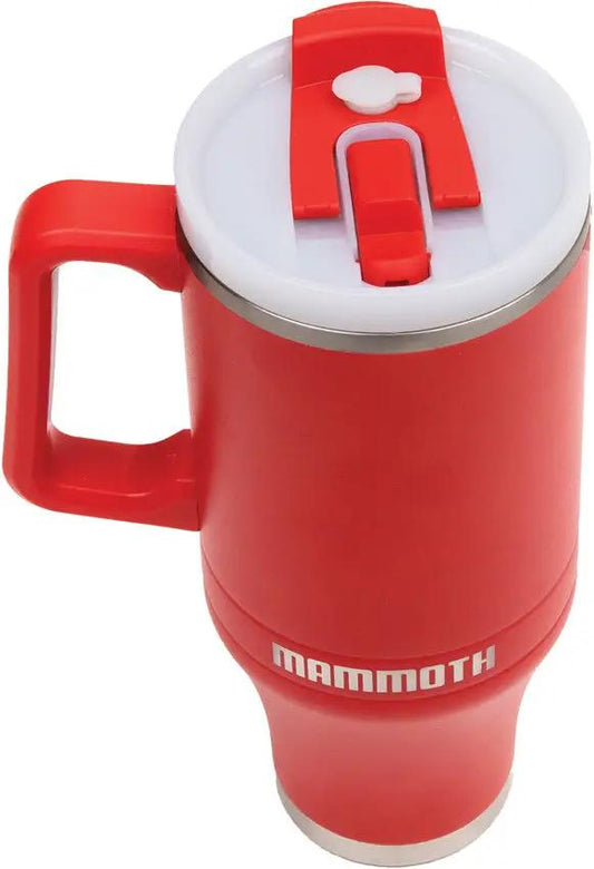 Mammoth Ascent Tumbler 40oz Red - Double Walled Vacuum Insulation Keeps Beverages Hot 12H Or Cold 36H by Mammoth
