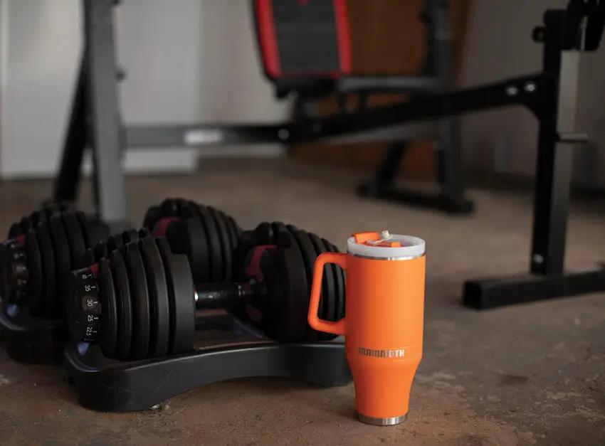 Mammoth Ascent Tumbler 40 Oz Blaze Orange Double Walled Vacuum Insulation Keeps Beverages Hot 12 Hours Cold 36 Hours by Mammoth