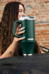 Mammoth Ascent Tumbler 40oz Dark Green - Double Wall Vacuum Insulation Keeps Beverages Hot 12 Hours Or Cold 36 Hours by Mammoth