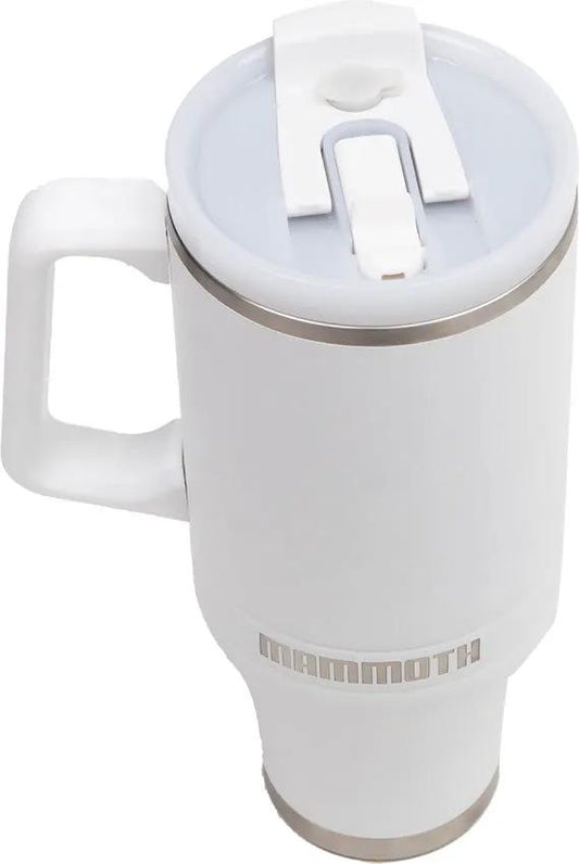 Mammoth Ascent Tumbler 40oz White - Double Walled Vacuum Insulation Keeps Drinks Hot 12 Hours Cold 36 Hours by Mammoth