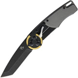 Mantis Gearhead Linerlock Brass Tanto Knife GH2026T - Gear Opening System With Thumb Stud by Mantis