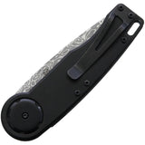 Mantis Gearhead Linerlock Damascus Tanto Knife - Gear Operated Opening With Copper Gear Ring by Mantis