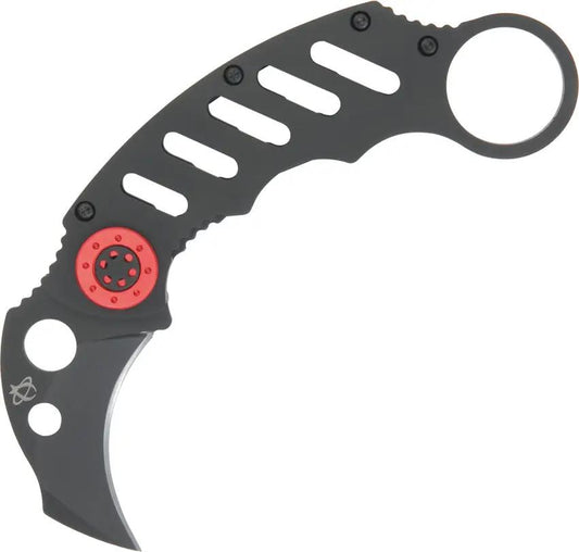 Mantis Cinq 1 Karambit MK1 - Compact Karambit With Black Matte 420HC Talon Blade, Thumb Ring, Pocket Clip by Mantis