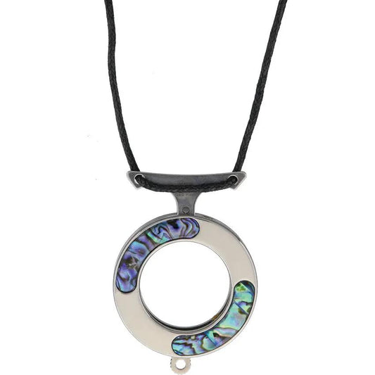 Mantis Vicious Circle MK14PA - Polished Stainless Hawkblade With Abalone Inlay And Hidden Blade Storage by Mantis