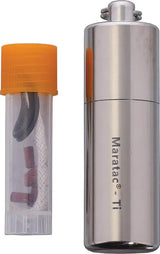 Maratac Peanut XL Lighter Titanium - Emergency Candle And Waterproof Capsule With 15 Minute Burn by Maratac