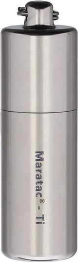 Maratac Peanut XL Lighter Titanium - Emergency Candle And Waterproof Capsule With 15 Minute Burn by Maratac