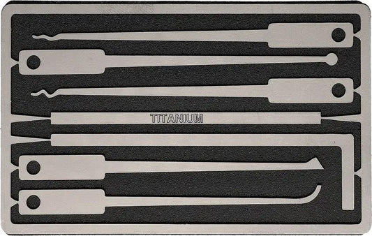 Maratac Covert Titanium Lock Pick TI Lock Pick Card - Seven Tools Snap Out Of Card With Titanium Construction by Maratac