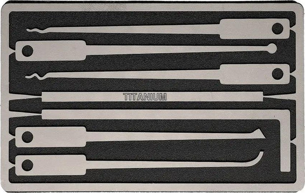 Maratac Covert Titanium Lock Pick TI Lock Pick Card - Seven Tools Snap Out Of Card With Titanium Construction by Maratac