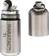 Maratac Titanium Peanut Lighter - Waterproof Vial Insert And O Ring Seal, Grade 5 Titanium by Maratac