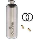 Maratac Titanium Peanut Lighter - Waterproof Vial Insert And O Ring Seal, Grade 5 Titanium by Maratac