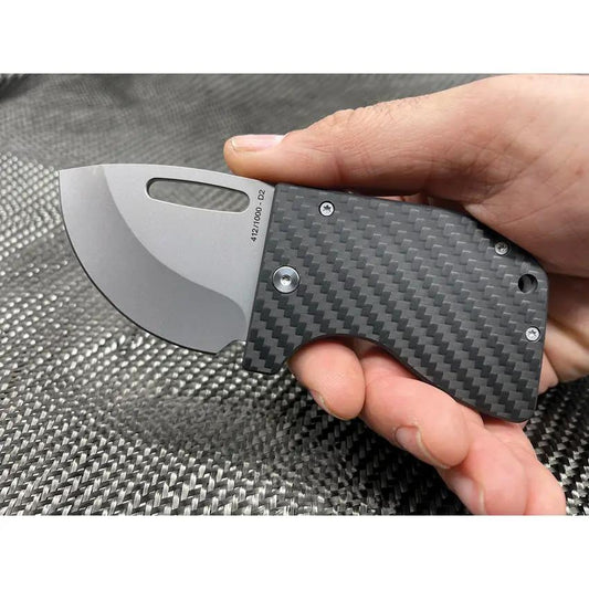 Maratac Re-Action Linerlock CF - Carbon Fiber Handle EDC Knife With 2in D2 Tool Steel Blade by Maratac