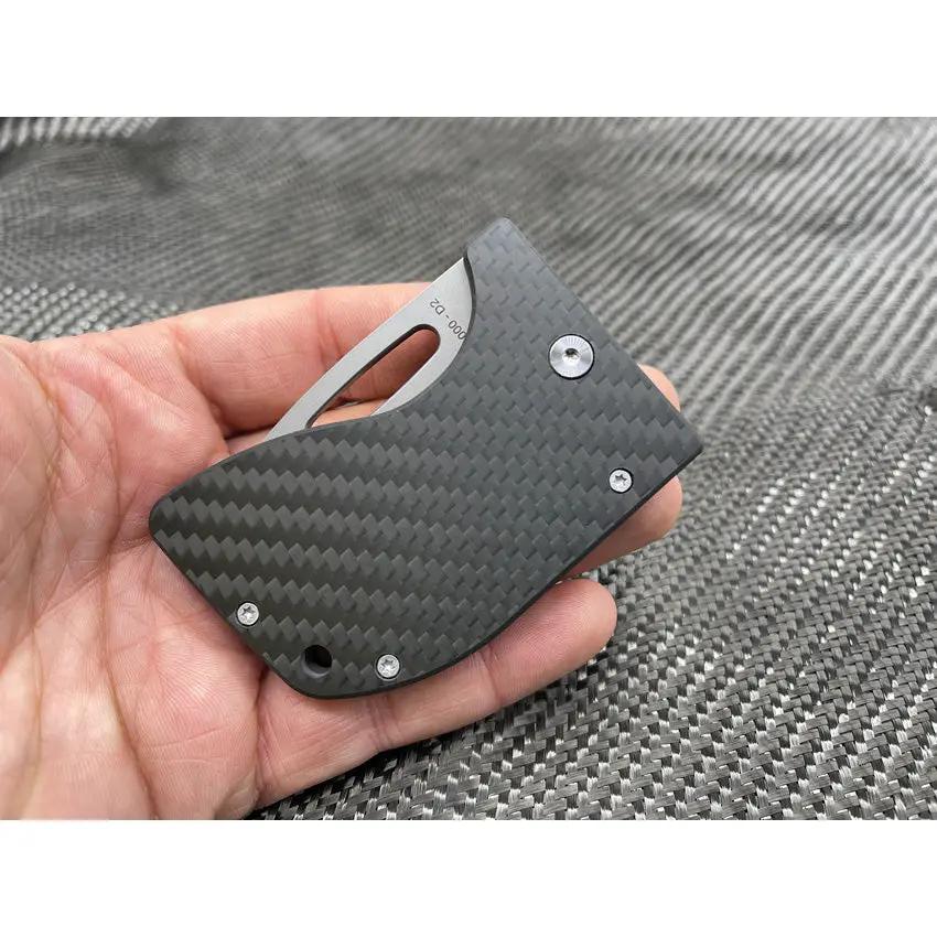 Maratac Re-Action Linerlock CF - Carbon Fiber Handle EDC Knife With 2in D2 Tool Steel Blade by Maratac