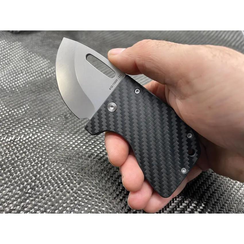 Maratac Re-Action Linerlock CF - Carbon Fiber Handle EDC Knife With 2in D2 Tool Steel Blade by Maratac