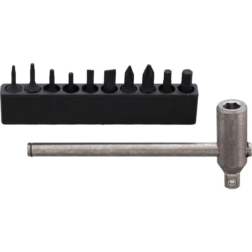 Maratac Sliding T Driver Gen 2 - Titanium Construction With Foldaway Case And Black Ti Bits by Maratac
