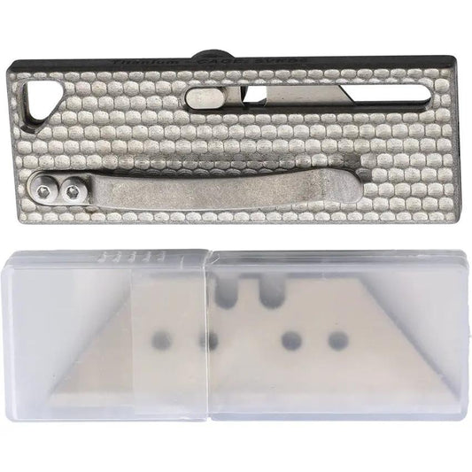 Maratac MaxMad Co Utility Blade - Textured Titanium Handle With Secure Twist Lock For 2.5 Inch Floating Blade by Maratac