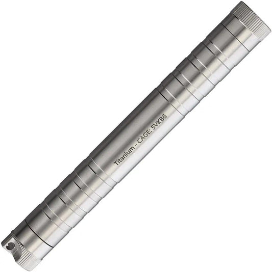 Maratac Tube-A-Ton Titanium - Rugged Titanium Utility Tube Case For Two AA Batteries With Seal Lid by Maratac