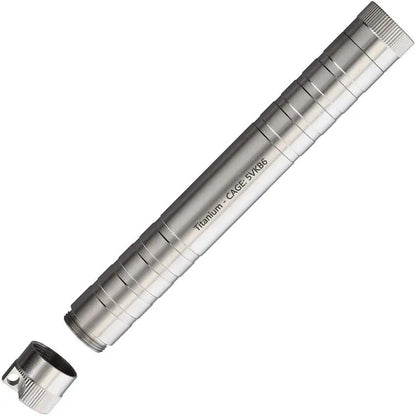 Maratac Tube-A-Ton Titanium - Rugged Titanium Utility Tube Case For Two AA Batteries With Seal Lid by Maratac