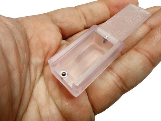 Maratac Tiny Pocket Box Gen 2 - Clear Polycarbonate Case With Topographic Lid Holds 8 Ibuprofen Tablets by Maratac