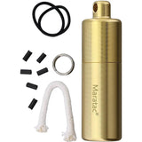 Maratac Peanut XL Lighter Brass A45 - Emergency Candle And Waterproof Capsule, 15 Minute Burn Time by Maratac