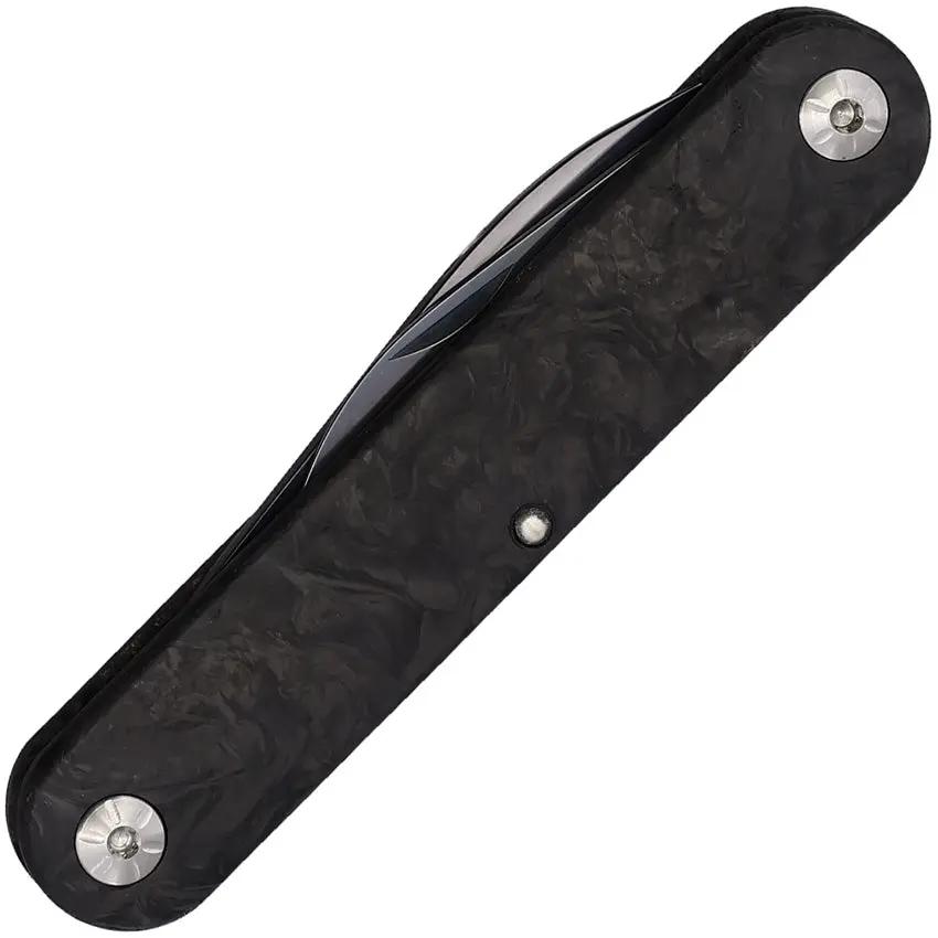 Maserin Folder 195 Altin Folding Knife With Fatcarbon Handle Dual Blades Premium Leather Pouch For EDC Enthusiasts by Maserin