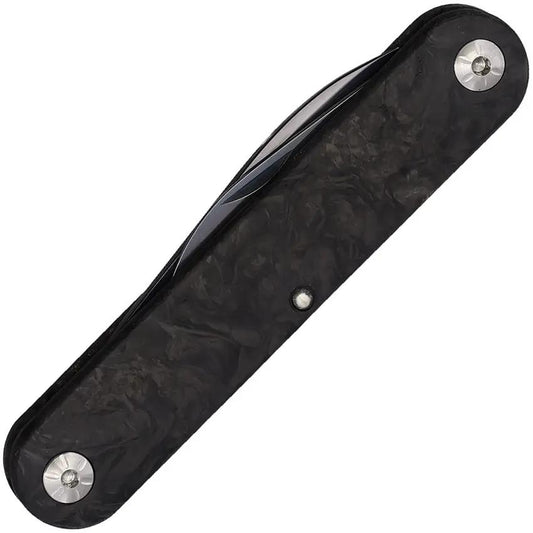 Maserin Folder 195 Altin Folding Knife With Fatcarbon Handle Dual Blades Premium Leather Pouch For EDC Enthusiasts by Maserin