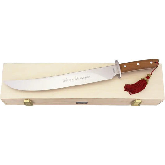 Maserin Champagne Saber 2000SC12 Ceremonial Full Tang Saber For Collectors With Bubinga Wood Handle Wooden Box by Maserin